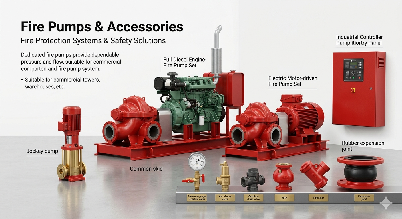Fire pump set and accessories