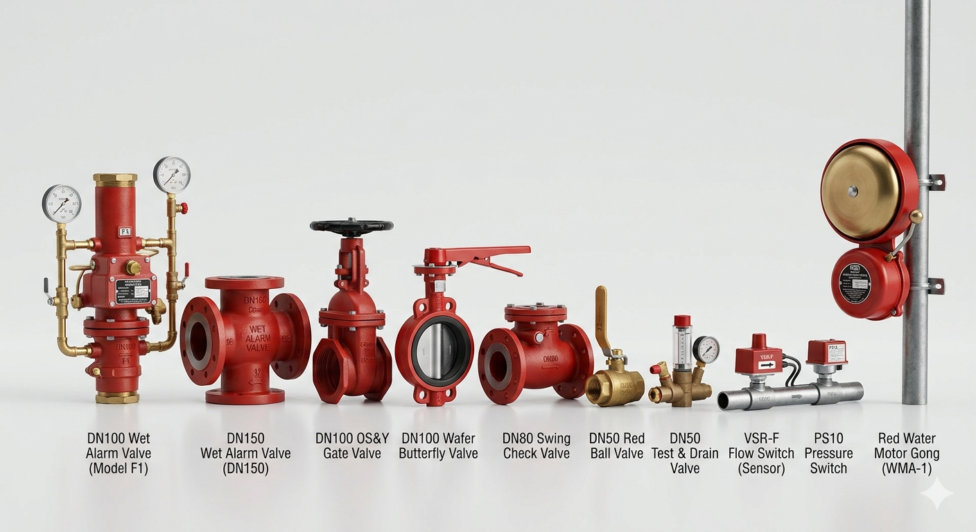 Fire system valves and controls